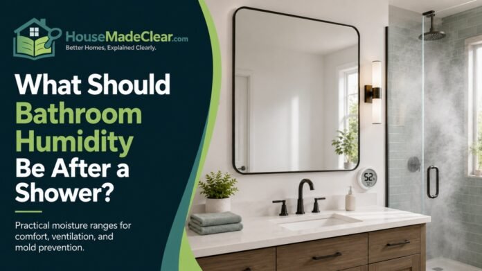 Bathroom Humidity Be After a Shower What Should Bathroom Humidity Be After a Shower? Ideal Levels & How to Lower It