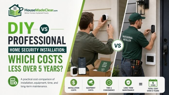 DIY vs Professional Home Security DIY vs Professional Home Security Installation: Which Costs Less Over 5 Years?