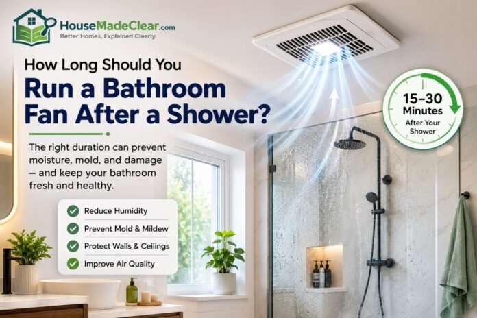 How Long Should You Run a Bathroom Fan After a Shower How Long Should You Run a Bathroom Fan After a Shower?