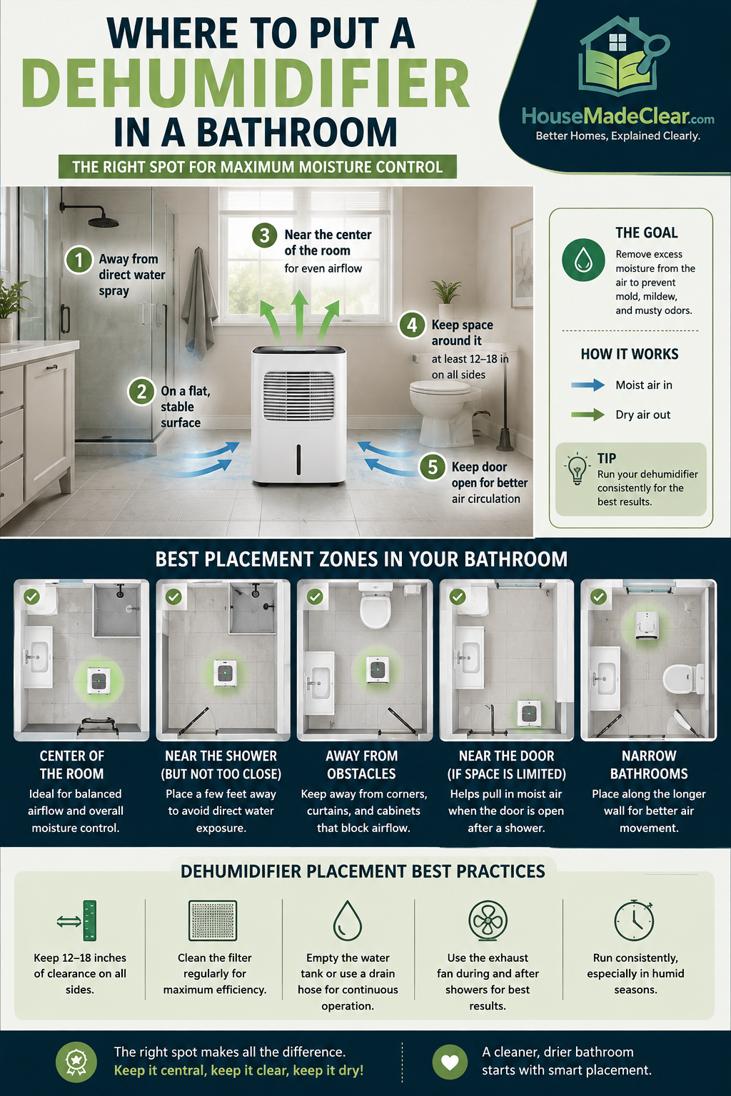 Should the Bathroom Door Be Open When Using a Dehumidifier?