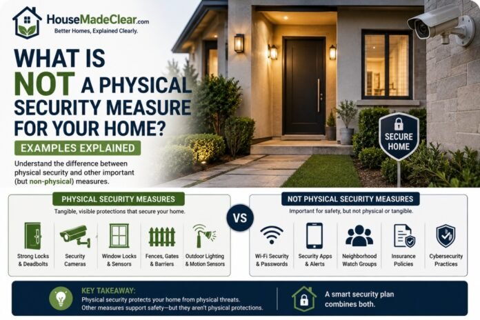 What Is Not a Physical Security Measure for Your Home What Is Not a Physical Security Measure for Your Home? Examples Explained