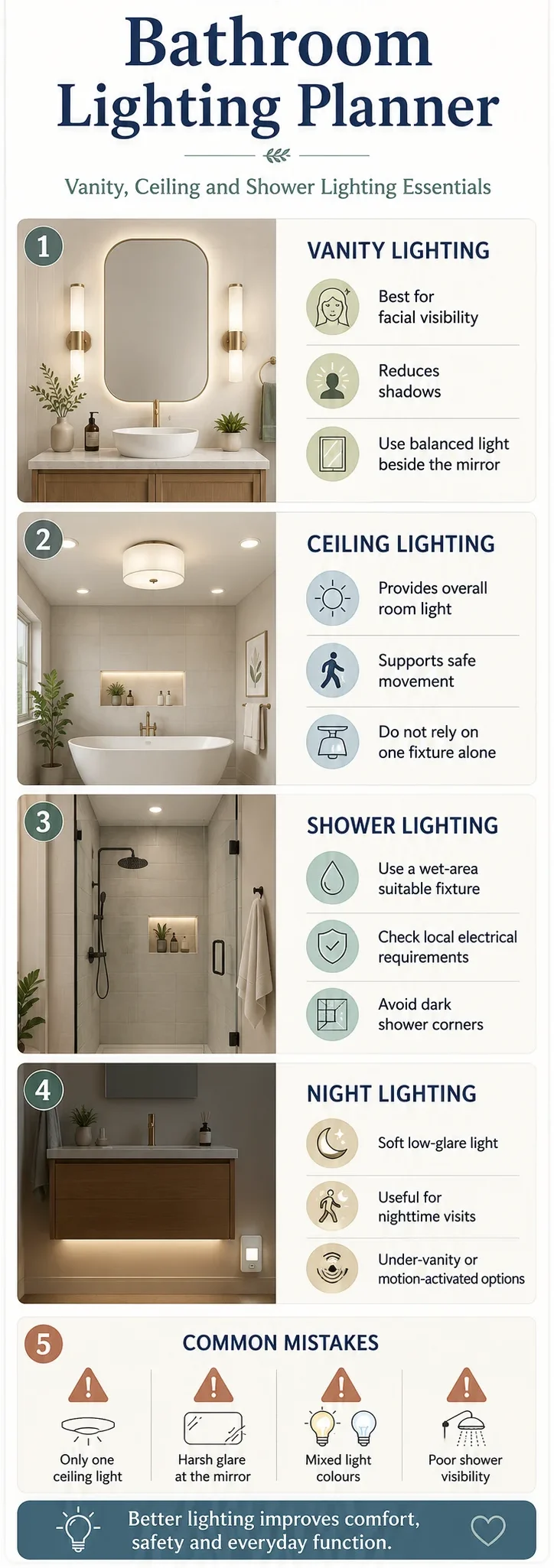 Why Bathroom Lighting Needs a Separate Plan