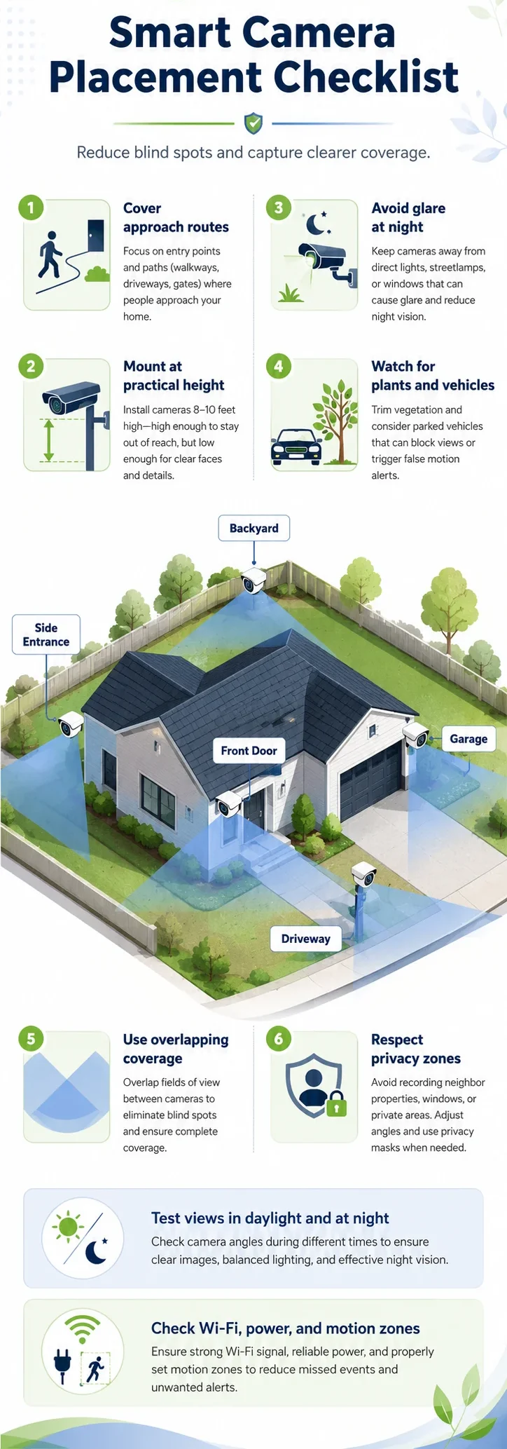 Home Security Camera Placement Checklist