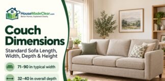 Couch Dimensions: Standard Sofa Length, Width, Depth & Height Couch Dimensions: Standard Sofa Length, Width, Depth & Height