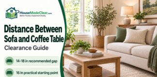 Distance Between Sofa and Coffee Table: Clearance Guide Distance Between Sofa and Coffee Table: Clearance Guide