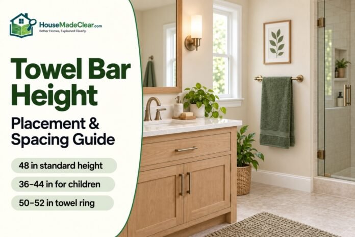 Towel Bar Height: Standard Bathroom Placement & Spacing Guide