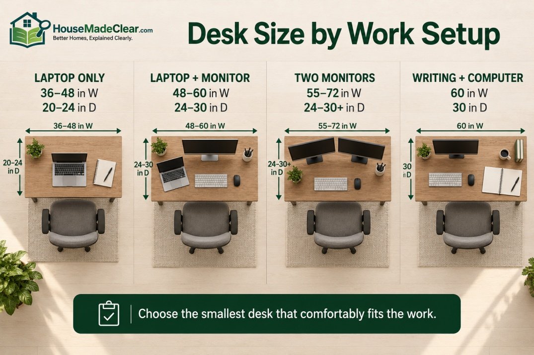 What Desk Size Do You Need for a Home Office?