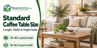 Standard Coffee Table Size: Length, Width & Height Guide Standard Coffee Table Size: Length, Width & Height Guide
