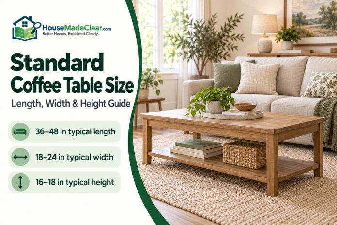 Standard Coffee Table Size: Length, Width & Height Guide