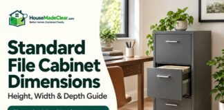 Standard File Cabinet Dimensions: Height, Width & Depth Guide Standard File Cabinet Dimensions: Height, Width & Depth Guide
