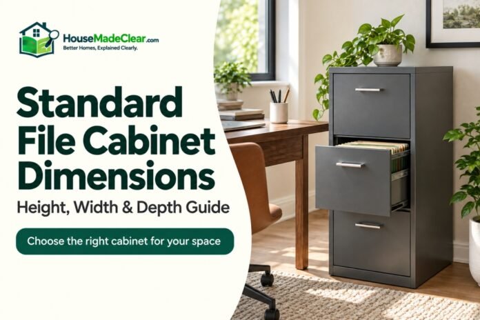 Standard File Cabinet Dimensions Standard File Cabinet Dimensions: Height, Width & Depth Guide