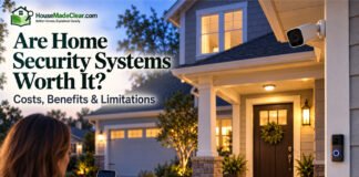 Are Home Security Systems Worth It? Costs, Benefits & Limitations Explained Are Home Security Systems Worth It?Homeowner checking a home security system outside a protected house at dusk