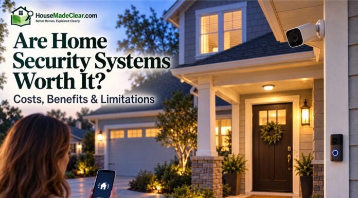 Are Home Security Systems Worth It? Costs, Benefits & Limitations Explained Are Home Security Systems Worth It?Homeowner checking a home security system outside a protected house at dusk
