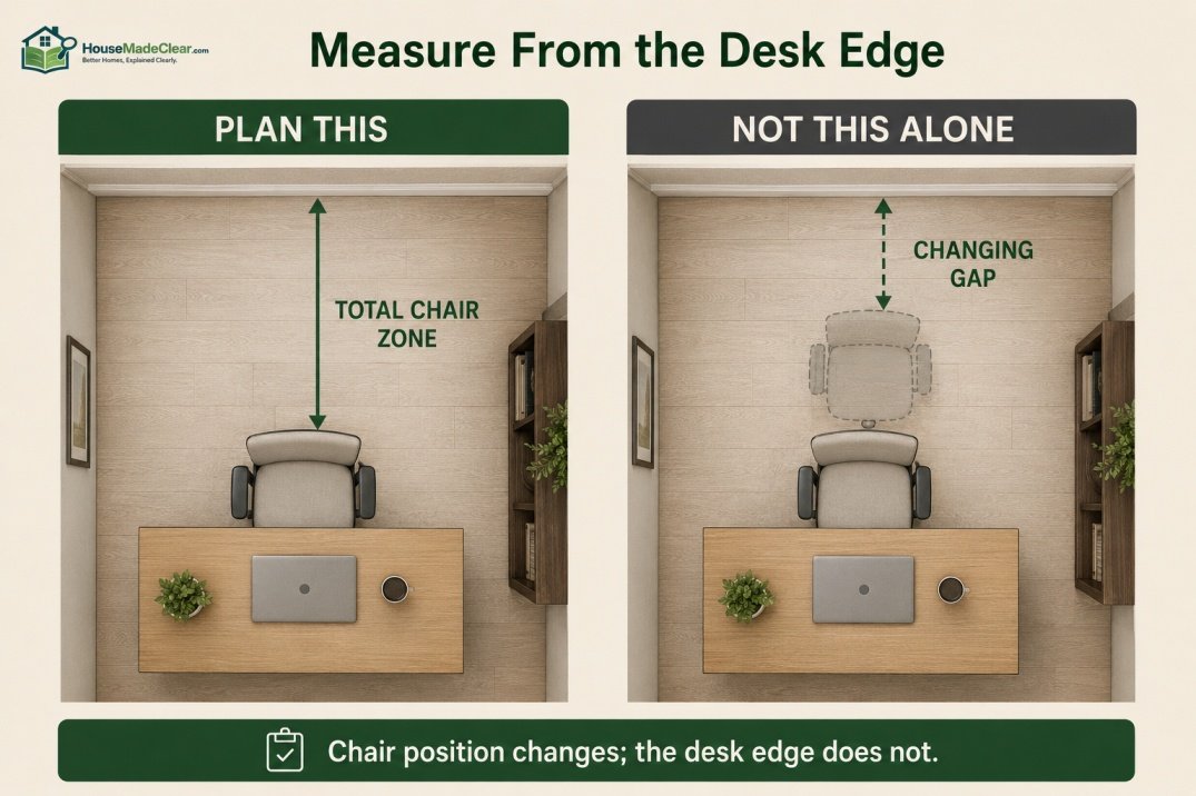 What Does “Space Behind the Desk Chair” Actually Mean?
