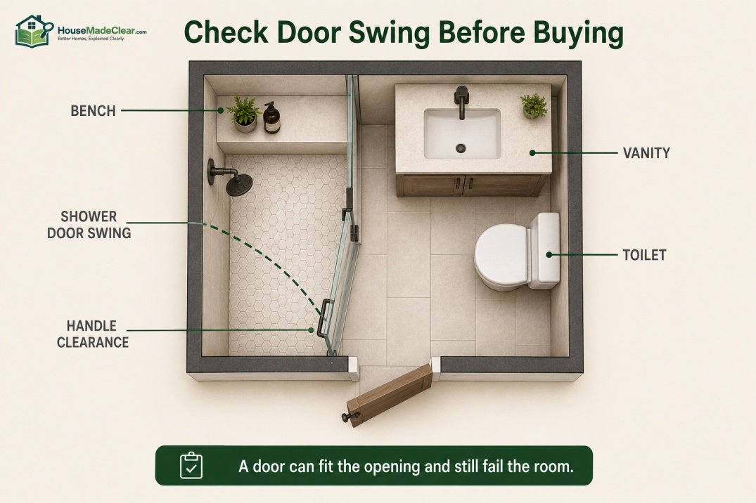 Shower Door Swing Clearance