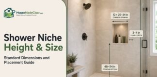 Shower Niche Height & Size: Standard Dimensions and Placement Guide Shower Niche Height & Size: Standard Dimensions and Placement Guide