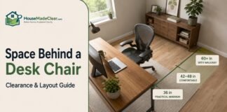How Much Space Do You Need Behind a Desk Chair? Clearance & Layout Guide How Much Space Do You Need Behind a Desk Chair? Clearance & Layout Guide