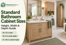 Standard Bathroom Cabinet Sizes: Height, Width & Depth Guide Standard Bathroom Cabinet Sizes: Height, Width & Depth Guide