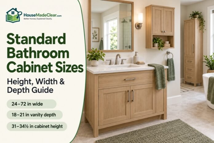 Standard Bathroom Cabinet Sizes: Height, Width & Depth Guide