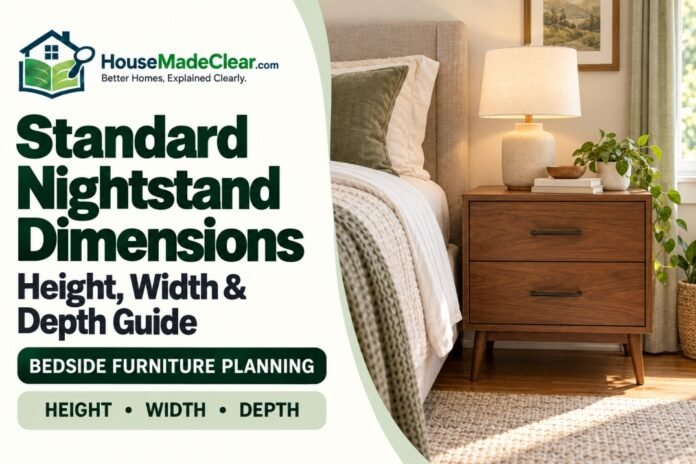 Standard Nightstand Dimensions: Height, Width & Depth Guide