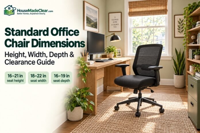 Standard Office Chair Dimensions: Height, Width, Depth & Clearance Guide