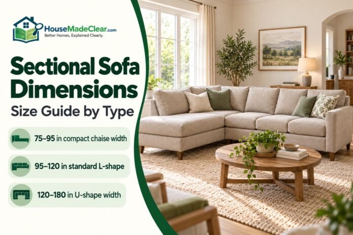 Standard Sectional Sofa Dimensions & Size Guide