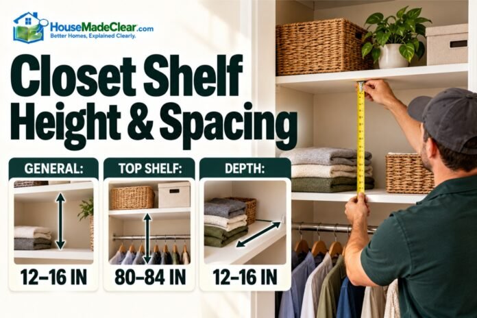 Closet Shelf Height and Spacing: Standard Dimensions for Storage