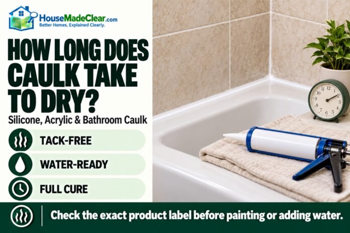 How Long Does Caulk Take to Dry? Silicone, Acrylic, and Bathroom Caulk Times