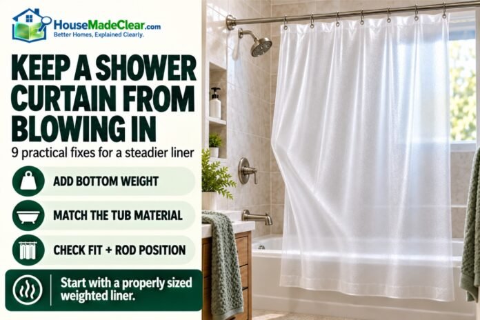 How to Keep a Shower Curtain From Blowing In: 9 Easy Fixes That Work
