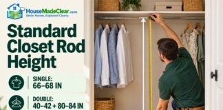 Standard Closet Rod Height: Single and Double Hanging Dimensions Standard Closet Rod Height: Single and Double Hanging Dimensions