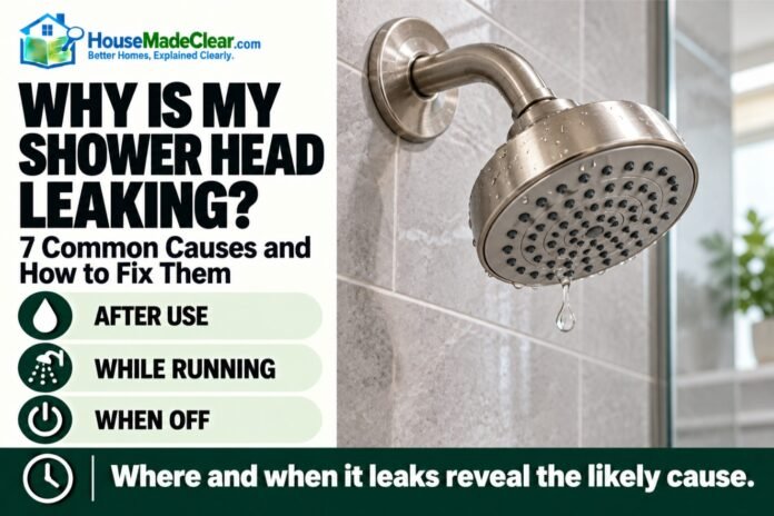 Why Is My Shower Head Leaking? 7 Common Causes and How to Fix Them