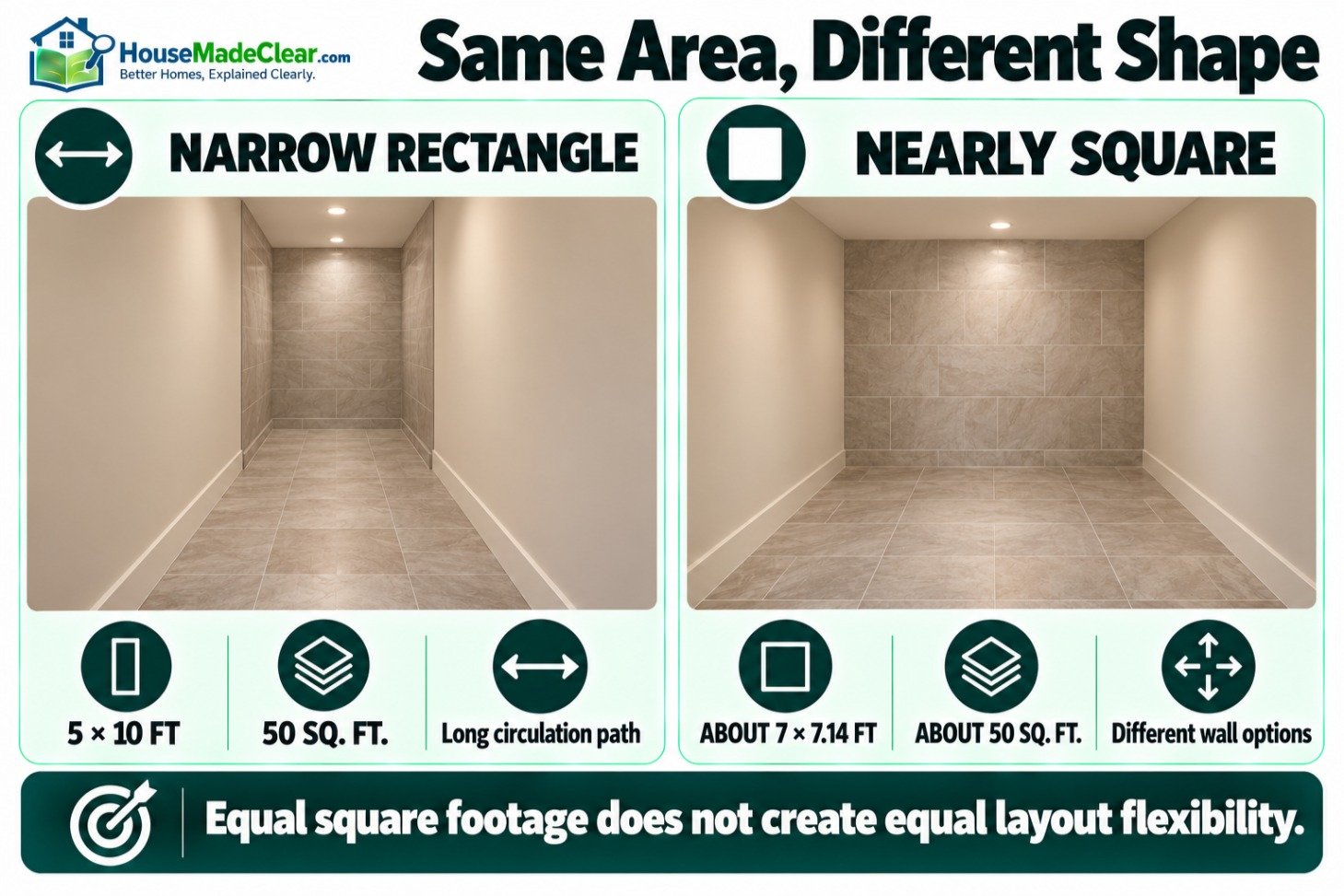 Shapes For Square Standard Bathroom Size: Dimensions & Layout Guide - House Made Clear