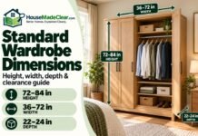 Standard Wardrobe Dimensions: Height, Width & Depth Guide Standard Wardrobe Dimensions: Height, Width & Depth Guide